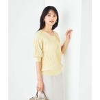 ニット セーター プリーツライクニット レディース