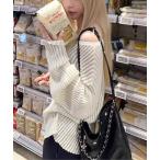 ニット セーター ルーズフィットサマーニットトップス レディース