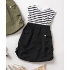 ワンピース 「ジュニア対応」ドッキングシャーリングワンピ キッズ 子供服 女の子