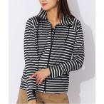 ラッシュガード 「FILA/フィラ」レディースボーダーUVウェア付水着４点セット/水陸両用UVカットジップアップラッシュガード・バギーショーツ付きタン