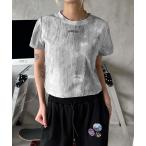 tシャツ プレートロゴラメピチT レディース