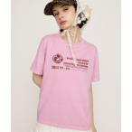 tシャツ FRONT LOGO PRINT T/SH フロント ロゴ プリント ティーシャツ 夏服 Tシャツ 半袖 レディース