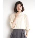 ブラウス シャツ ドットジャカードブラウス「洗える」 レディース