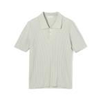 ニット セーター ギザコットンリブ ポロカラープルオーバー レディース