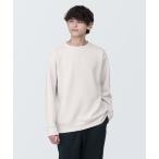 「無印良品」 長袖Tシャツ S オフホワイト メンズ