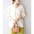 「SHIPS」 Vネックニット ONE SIZE オフホワイト レディース