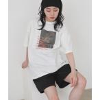 tシャツ フラワーフォトロゴTシャツ レディース