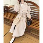 [apres jour] тренчкот свободный свет бежевый женский 
