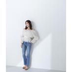 「NATURAL BEAUTY BASIC」 加工ブーツカットデニムパンツ SMALL ブルー レディース