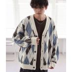 [MONO-MART] вязаный кардиган L слоновая кость мужской 