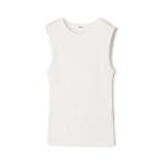 タンクトップ ノースリーブ コットンフライス タンクトップ レディース