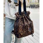 デイバック リュック ヒョウ柄ビックリュックサック レディース