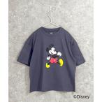 tシャツ 「 MICKY MOUSE / ミッキーマウス 」キャラクタープリント オーバーサイズTシャツ 半袖 キッズ キッズ 子供服 男の子 女の子