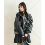 レザージャケット ライダース フェイクレザーブルゾン レディース