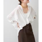 ブラウス シャツ シアーカシュクールシャツ レディース