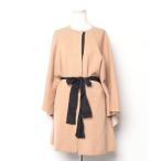 「LANVIN en Bleu」 ニットポンチョ 38 キャメル レディース