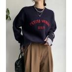 「DouDou」 長袖ニット FREE ネイビー レディース