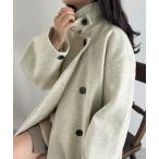 [JUNOAH] пальто с отложным воротником X-LARGE слоновая кость женский 