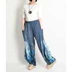 パンツ ワイドパンツ メンズ レディース 春夏 サルエルパンツ 柄 総柄 レディース メンズ