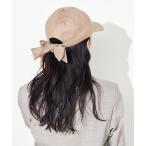 キャップ 帽子 麻リボンキャップ レディース