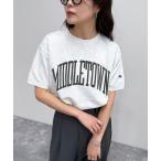 tシャツ 「Champion/チャンピオン」プリント入り裏毛半袖スウェットTシャツ レディース