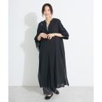 シャツワンピース ジョーゼットワンピース