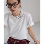 tシャツ 刺繍 ロゴ Tシャツ (半袖) レディース