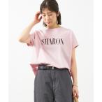 tシャツ SHARON”ロゴヘムラウンドT-shirt「2サイズ展開」 レディース