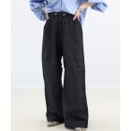 カーゴパンツ ナイロンワッシャー裾ドロストカーゴパンツ レディース