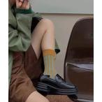 ショッピングソックス 靴下 「 Port / ポート 」 ツイスト デザイン レトロ 配色 ソックス # レディース