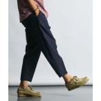 パンツ LINEN BLEND WEBBING BELT WIDE PT:リネンブレンド テーパード ワイドパンツ メンズ
