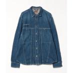 「DIESEL」 長袖シャツ LARGE インディゴブルー メンズ