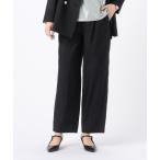 パンツ 「セットアップ対応」シャンブレータフタ ストレートワイドパンツ レディース