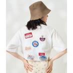 tシャツ ワッペンロゴTシャツ レディース
