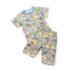 パジャマ 「WEB限定/ジュニア対応」前あきひんやりパジャマ 恐竜コミック柄 キッズ 子供 男の子 女の子