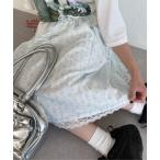 スカート 「クティールとレトロ」セットアップ着用可　ウエストフリルレースプリーツスカート