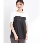 tシャツ 「UVカット/接触冷感/マシンウォッシュ可能」レイヤード風ジャージブラウス レディース