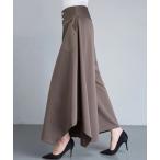 パンツ アシンメトリーワイドガウチョパンツ レディース
