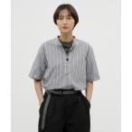 ブラウス シャツ END ON END STRIPE COTTON レディース
