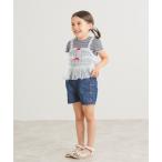 パンツ さくらんぼデニムショートパンツ キッズ 子供服 女の子