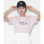 tシャツ オーガニックコットンビジューロゴTシャツ レディース