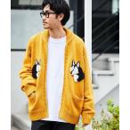 ショッピングカウチン 「FREAK'S STORE」 ニットカーディガン MEDIUM イエロー メンズ