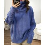 「Girly Doll」 タートルネックニット F ブルー レディース