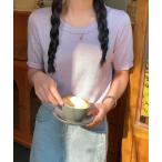 ニット セーター シンプルサマーニットTシャツ レディース