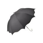 傘 遮光ウェーブパイピング 長傘 58cm ブラック(晴雨兼用) レディース