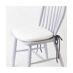 クッション クッションカバー ロングリボン チェアシートクッション アイボリー×ブラック