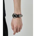 バングル 「TOGA VIRILIS」Motif leather bangle メンズ