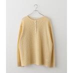 ニット セーター ヘンリーメッシュニット レディース