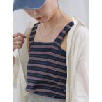 tシャツ マルチボーダータンク レディース