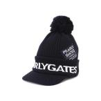 ニット帽 ニットキャップ 「PEARLY GATES」梵天&つば付きニットキャップ (UNISEX) レディース メンズ
